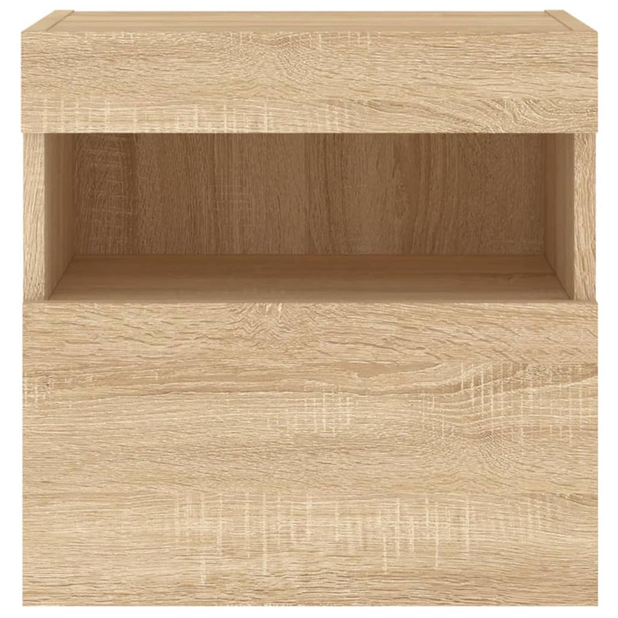 Tv-Wandmeubel Met Led-Verlichting 40X30X40 Cm Sonoma Eikenkleur