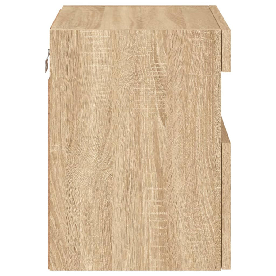 Tv-Wandmeubel Met Led-Verlichting 40X30X40 Cm Sonoma Eikenkleur
