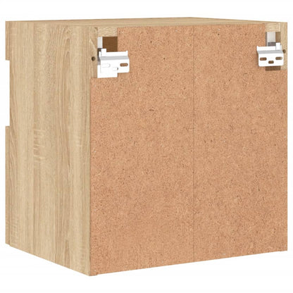 Tv-Wandmeubels Met Led 2 St 40X30X40 Cm Sonoma Eikenkleurig