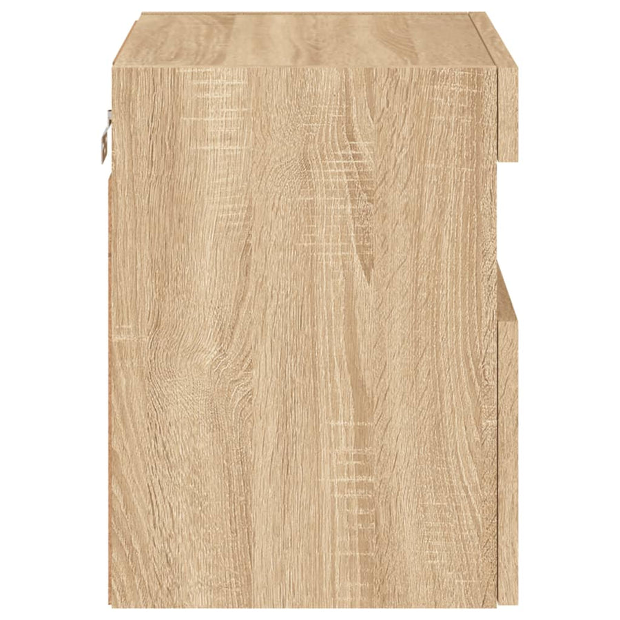 Tv-Wandmeubels Met Led 2 St 40X30X40 Cm Sonoma Eikenkleurig