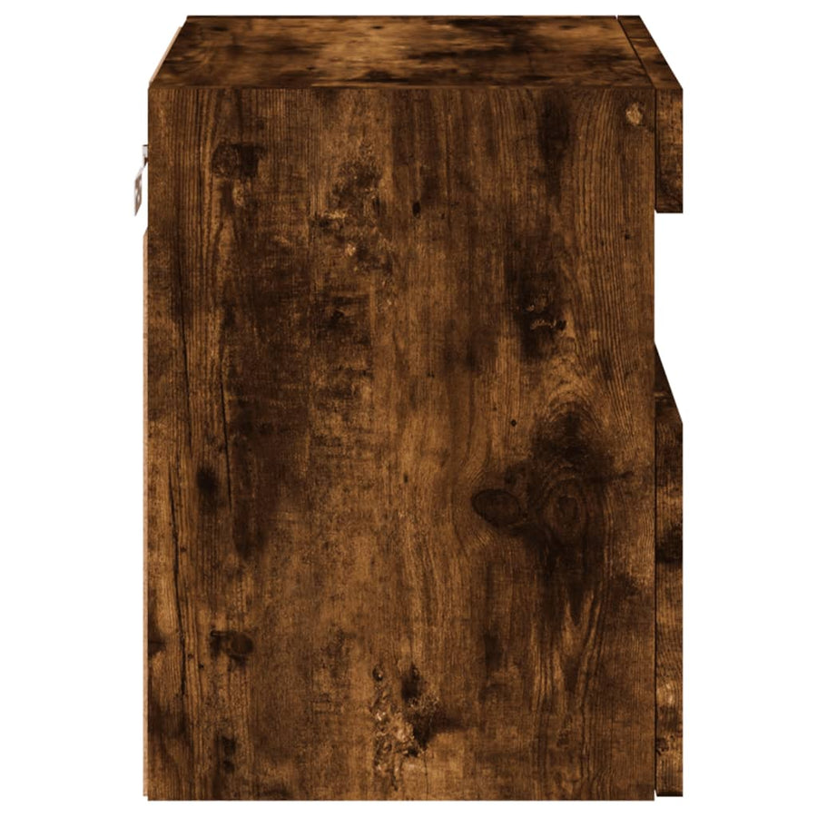 Tv-Wandmeubel Met Led-Verlichting 40X30X40 Cm Gerookt Eiken