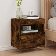 Tv-wandmeubel met led bruin