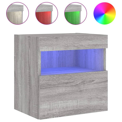 Tv-Wandmeubel Met Led 40X30X40 Cm Grijs Sonoma Eikenkleurig