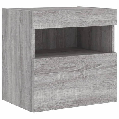 Tv-Wandmeubel Met Led 40X30X40 Cm Grijs Sonoma Eikenkleurig