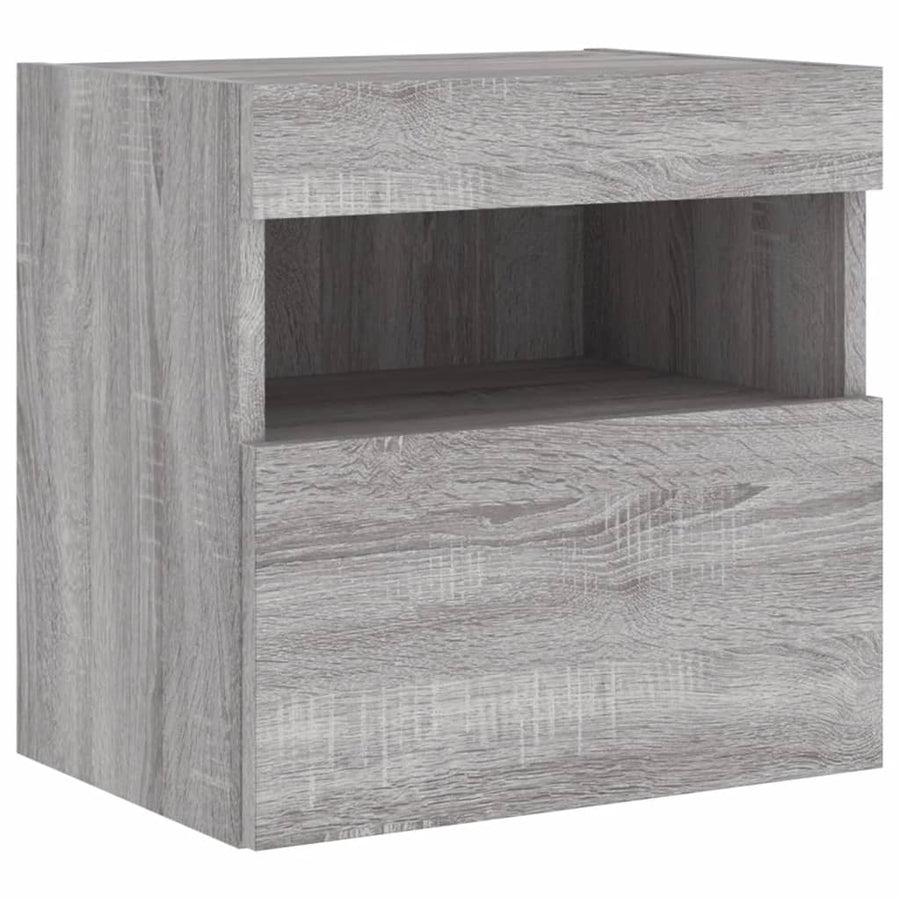 Tv-Wandmeubel Met Led 40X30X40 Cm Grijs Sonoma Eikenkleurig