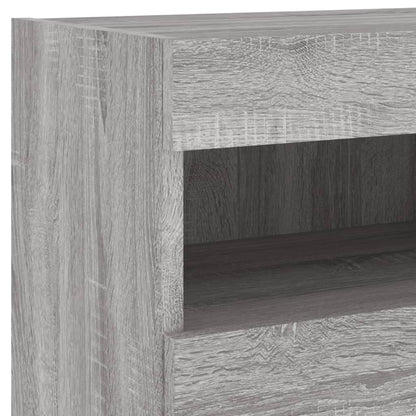 Tv-Wandmeubel Met Led 40X30X40 Cm Grijs Sonoma Eikenkleurig