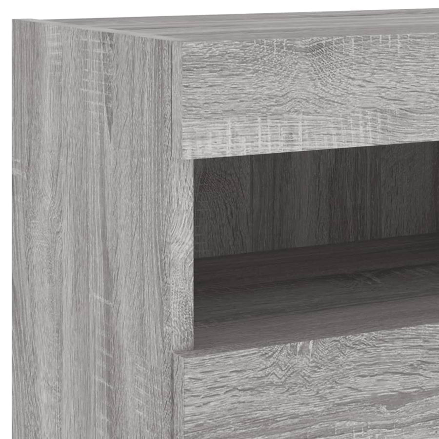 Tv-Wandmeubel Met Led 40X30X40 Cm Grijs Sonoma Eikenkleurig