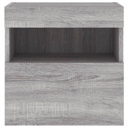 Tv-Wandmeubel Met Led 40X30X40 Cm Grijs Sonoma Eikenkleurig