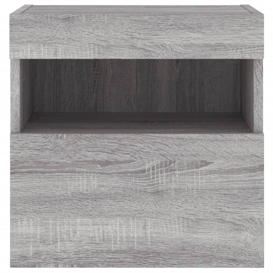 Tv-Wandmeubel Met Led 40X30X40 Cm Grijs Sonoma Eikenkleurig