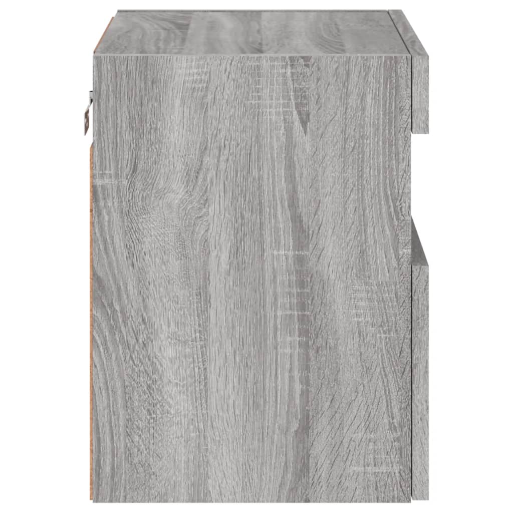 Tv-Wandmeubel Met Led 40X30X40 Cm Grijs Sonoma Eikenkleurig