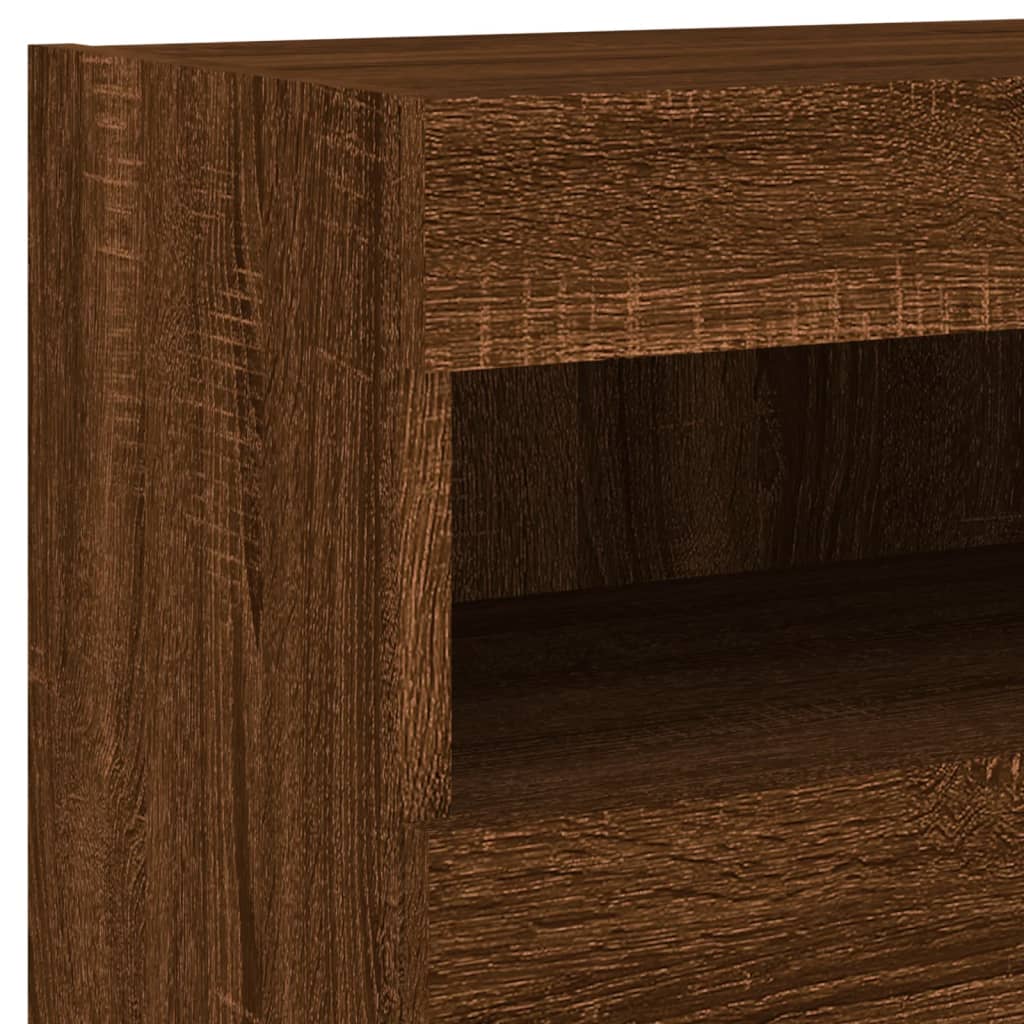 Tv-Wandmeubel Met Led-Verlichting 40X30X40 Cm Bruineikenkleurig
