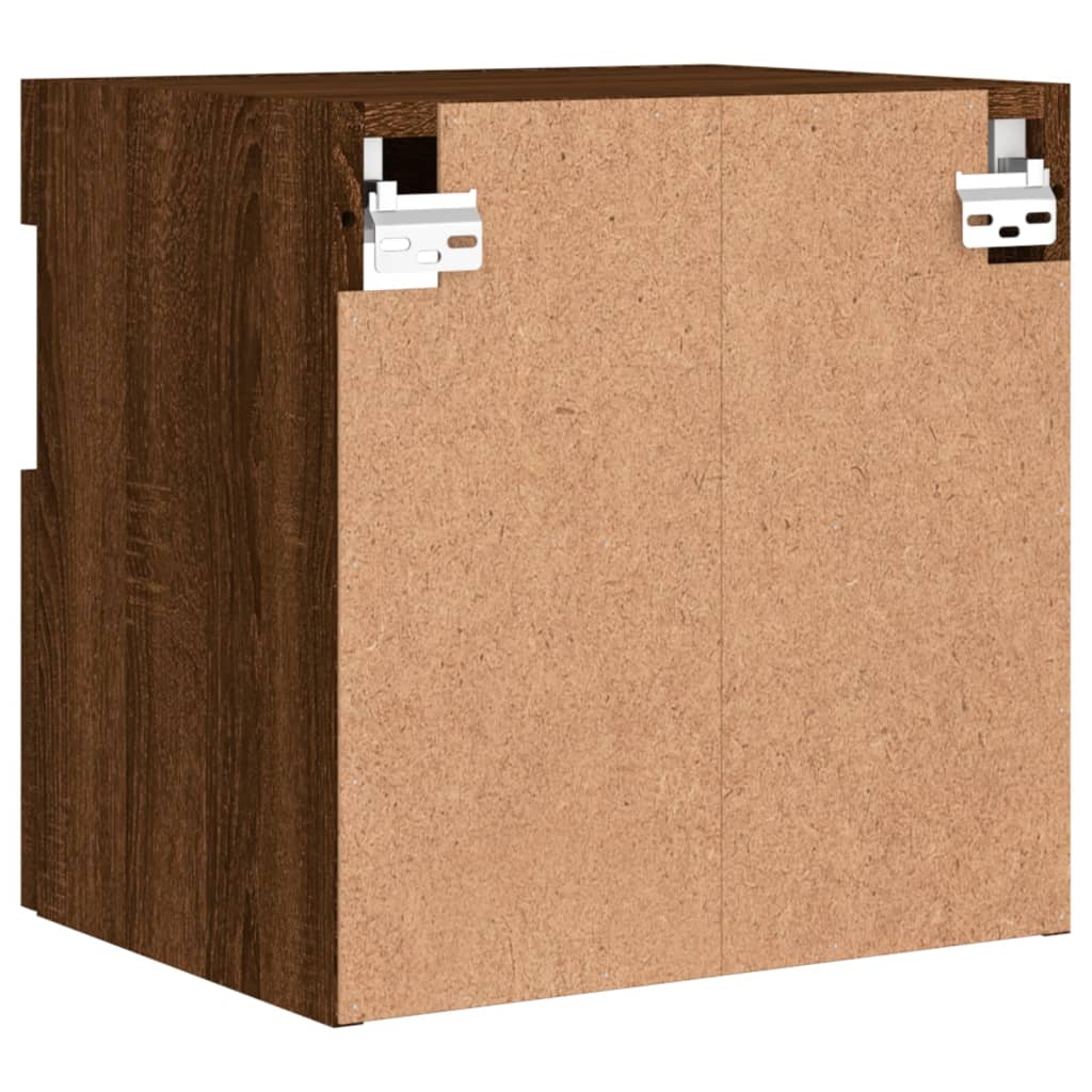 Tv-Wandmeubel Met Led-Verlichting 40X30X40 Cm Bruineikenkleurig