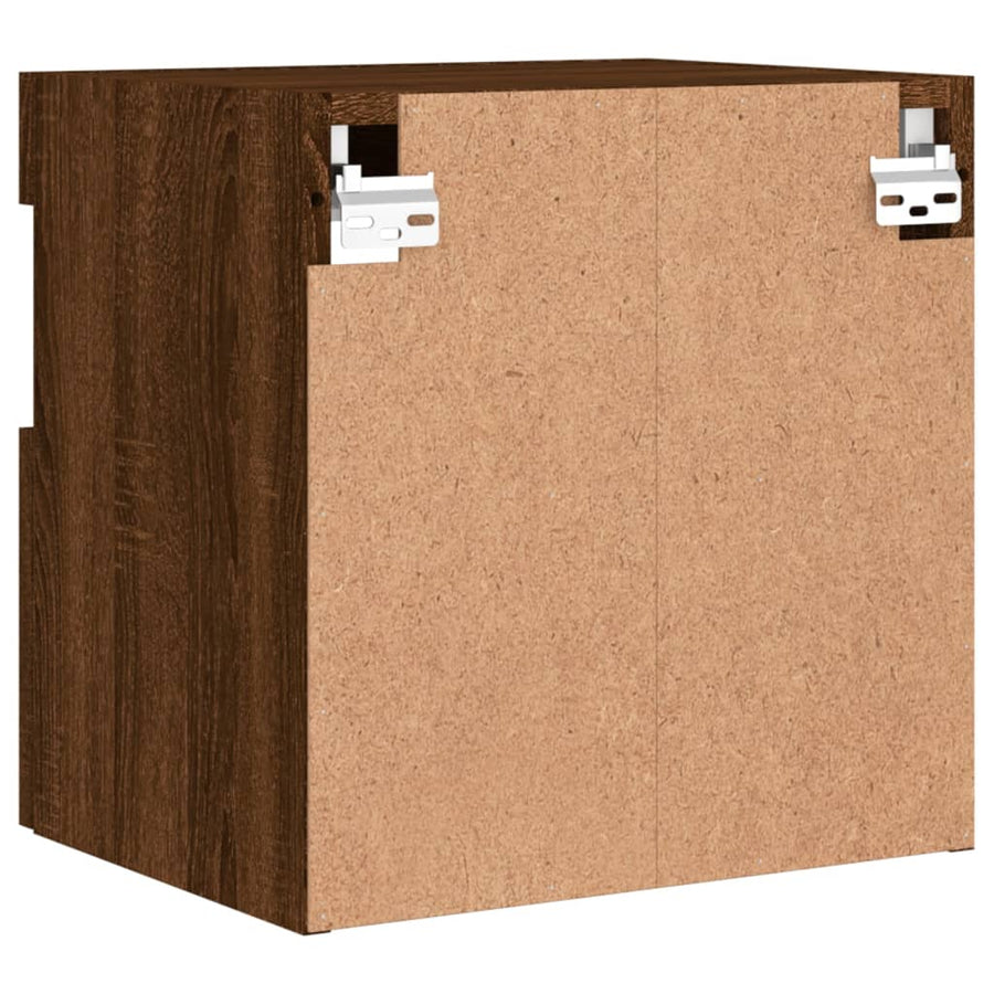 Tv-Wandmeubel Met Led-Verlichting 40X30X40 Cm Bruineikenkleurig