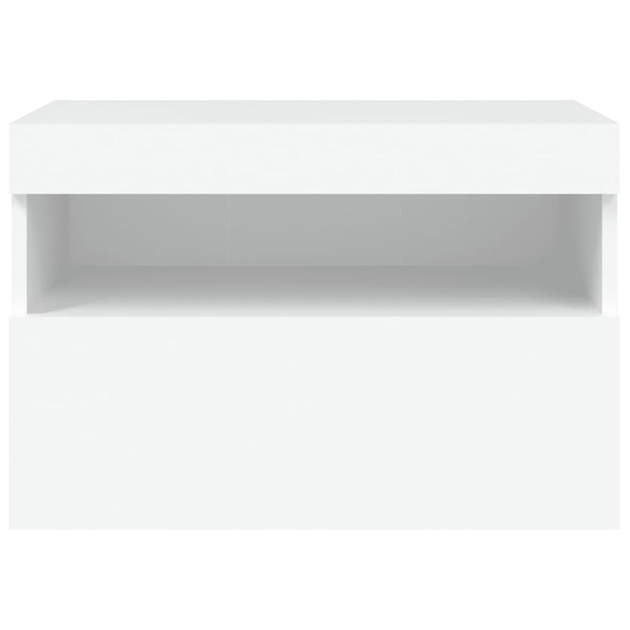 Tv-Wandmeubel Met Led-Verlichting 60X30X40 Cm Wit