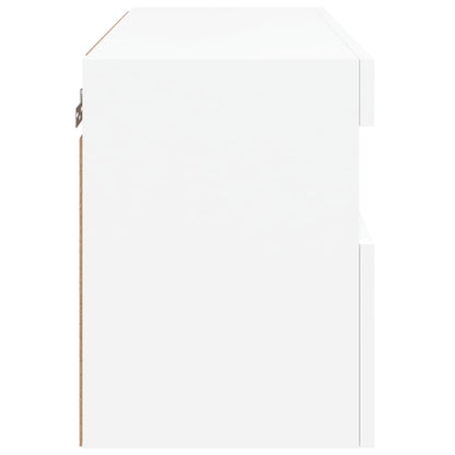 Tv-Wandmeubel Met Led-Verlichting 60X30X40 Cm Wit