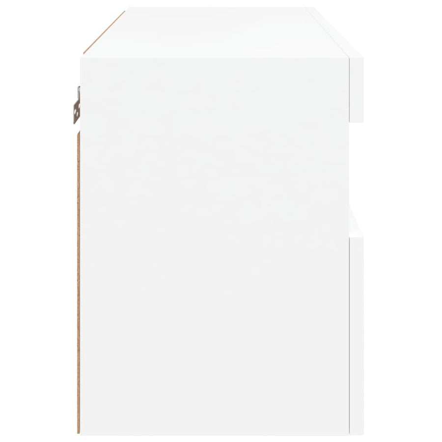 Tv-Wandmeubel Met Led-Verlichting 60X30X40 Cm Wit