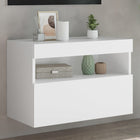 TV Cabinet with LED Lights 60x30x40 cm White