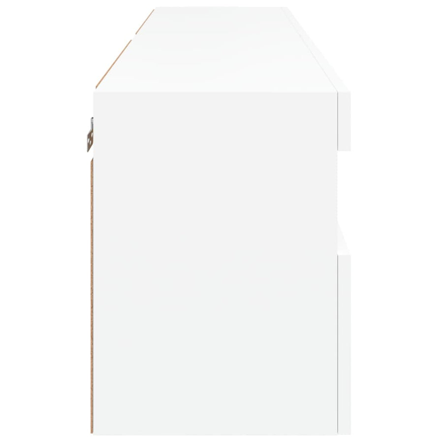 Tv-Wandmeubels Met Led-Verlichting 2 St 60X30X40 Cm Wit