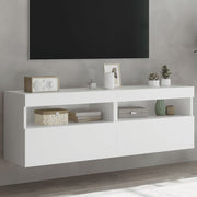Tv-wandmeubel 60x30x40 cm wit met led