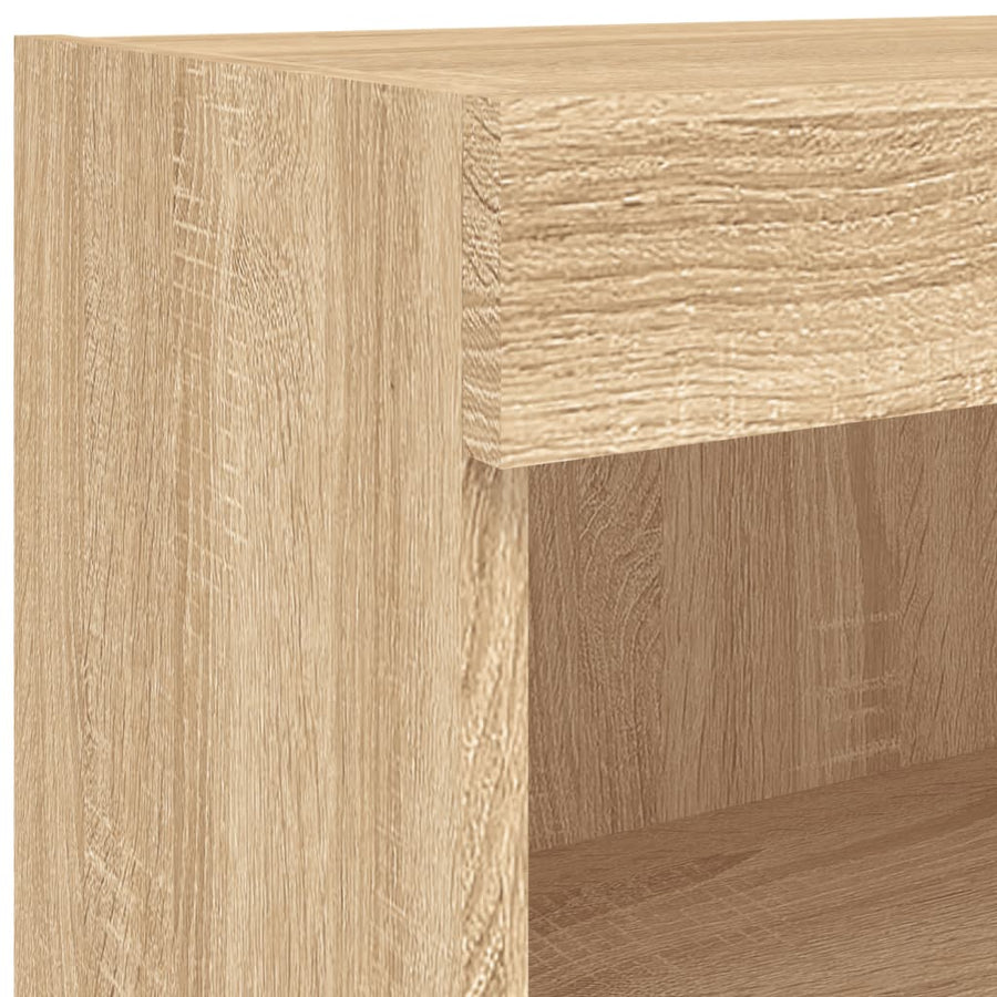 Tv-Wandmeubel Met Led-Verlichting 60X30X40 Cm Sonoma Eikenkleur