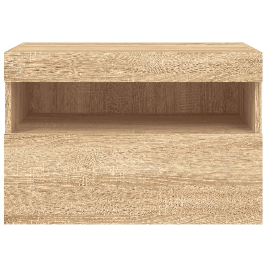 Tv-Wandmeubel Met Led-Verlichting 60X30X40 Cm Sonoma Eikenkleur