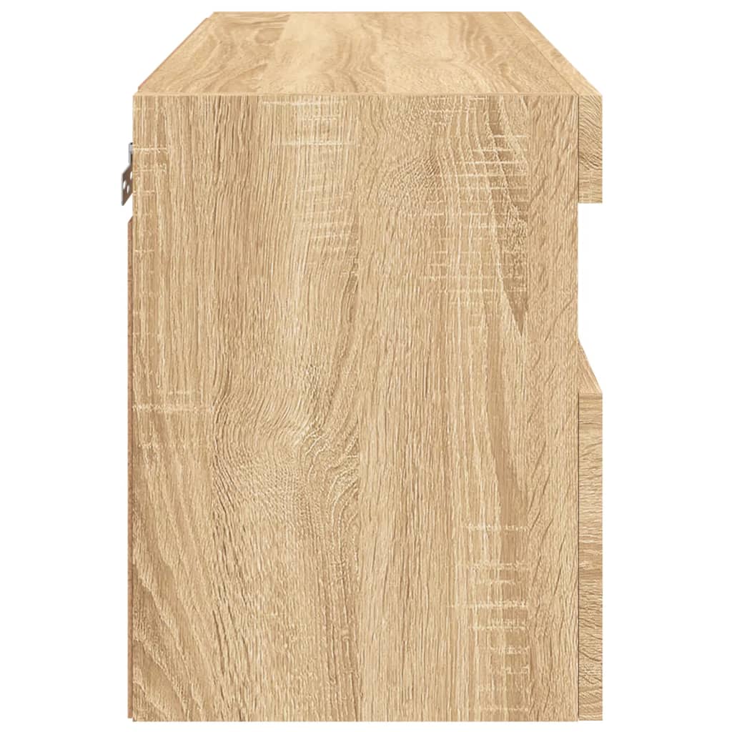 Tv-Wandmeubel Met Led-Verlichting 60X30X40 Cm Sonoma Eikenkleur