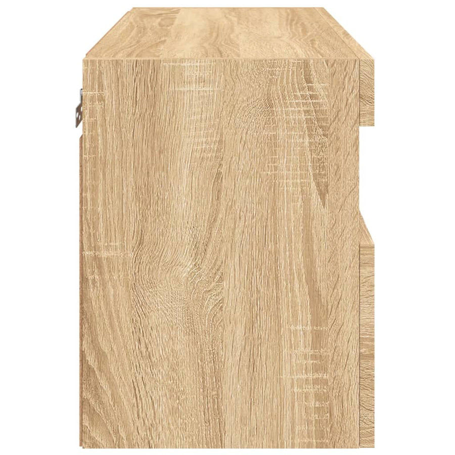 Tv-Wandmeubel Met Led-Verlichting 60X30X40 Cm Sonoma Eikenkleur