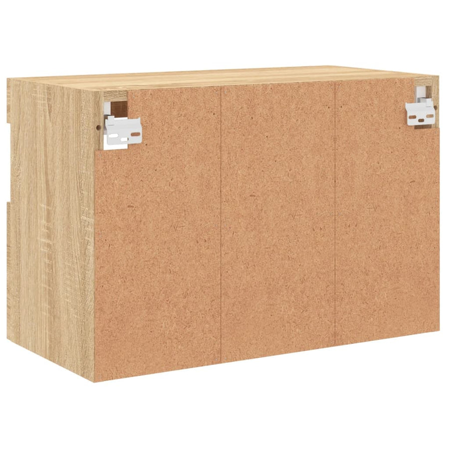 Tv-Wandmeubel Met Led-Verlichting 60X30X40 Cm Sonoma Eikenkleur
