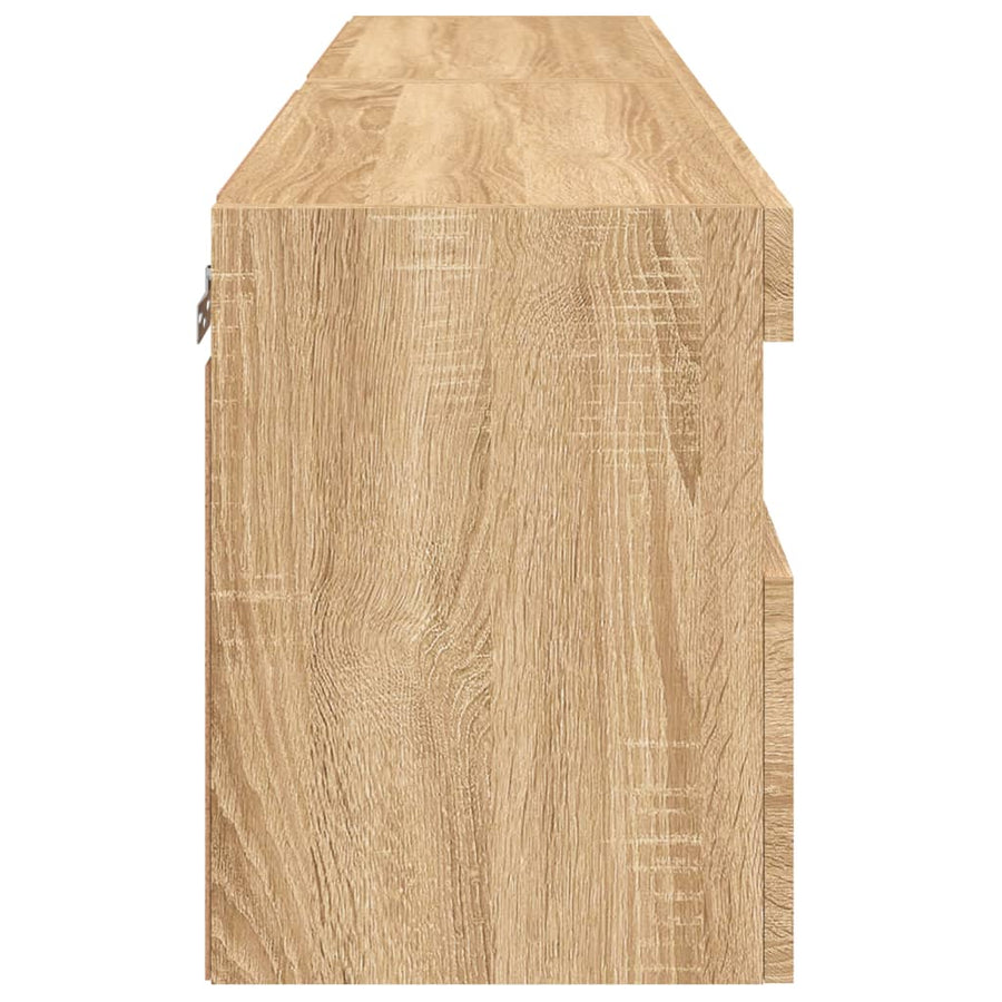 Tv-Wandmeubels Met Led 2 St 60X30X40 Cm Sonoma Eikenkleurig