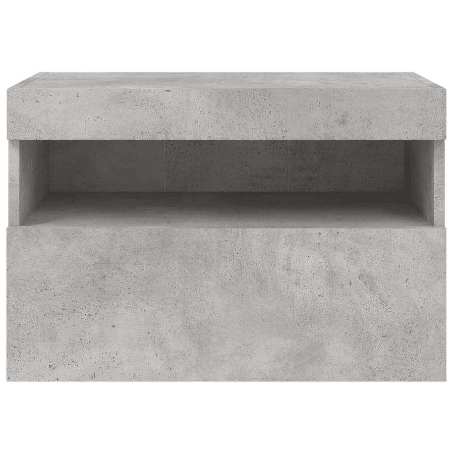 Tv-Wandmeubel Met Led-Verlichting 60X30X40 Cm Betongrijs