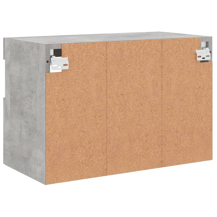 Tv-Wandmeubel Met Led-Verlichting 60X30X40 Cm Betongrijs