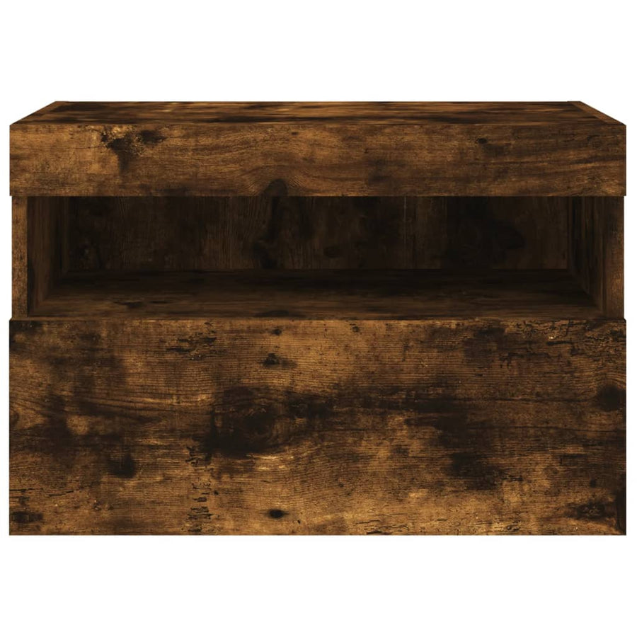 Tv-Wandmeubel Met Led-Verlichting 60X30X40 Cm Gerookt Eiken