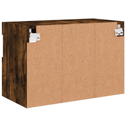 Tv-Wandmeubel Met Led-Verlichting 60X30X40 Cm Gerookt Eiken