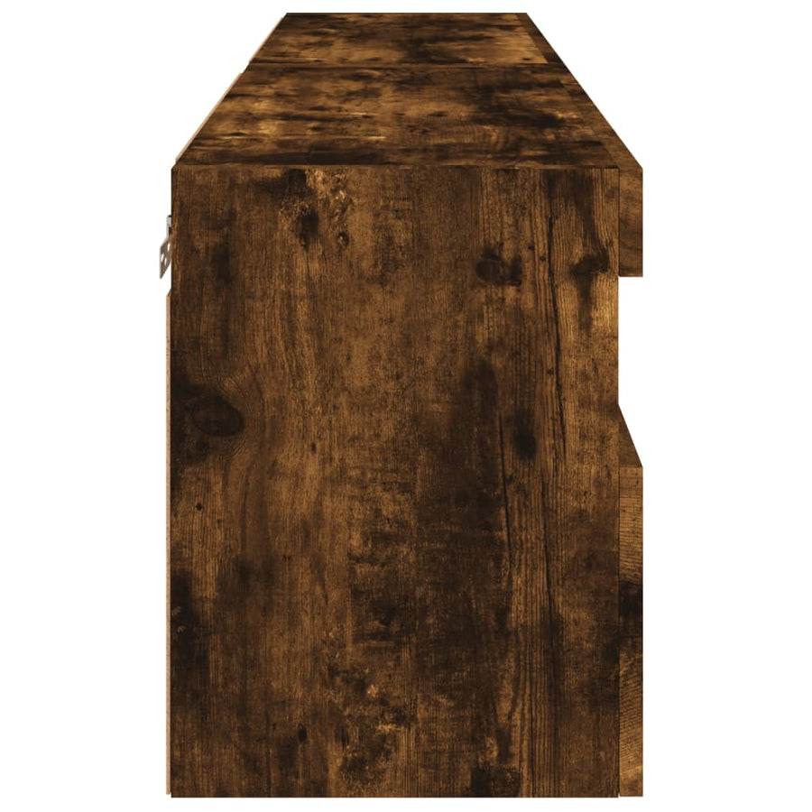 Tv-Wandmeubels Met Led 2 St 60X30X40 Cm Gerookt Eikenkleurig