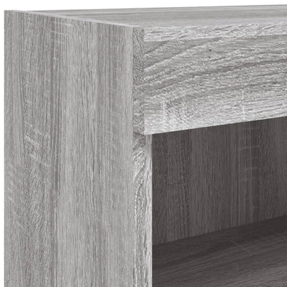 Tv-Wandmeubel Met Led-Verlichting 60X30X40 Cm Grijs Sonoma