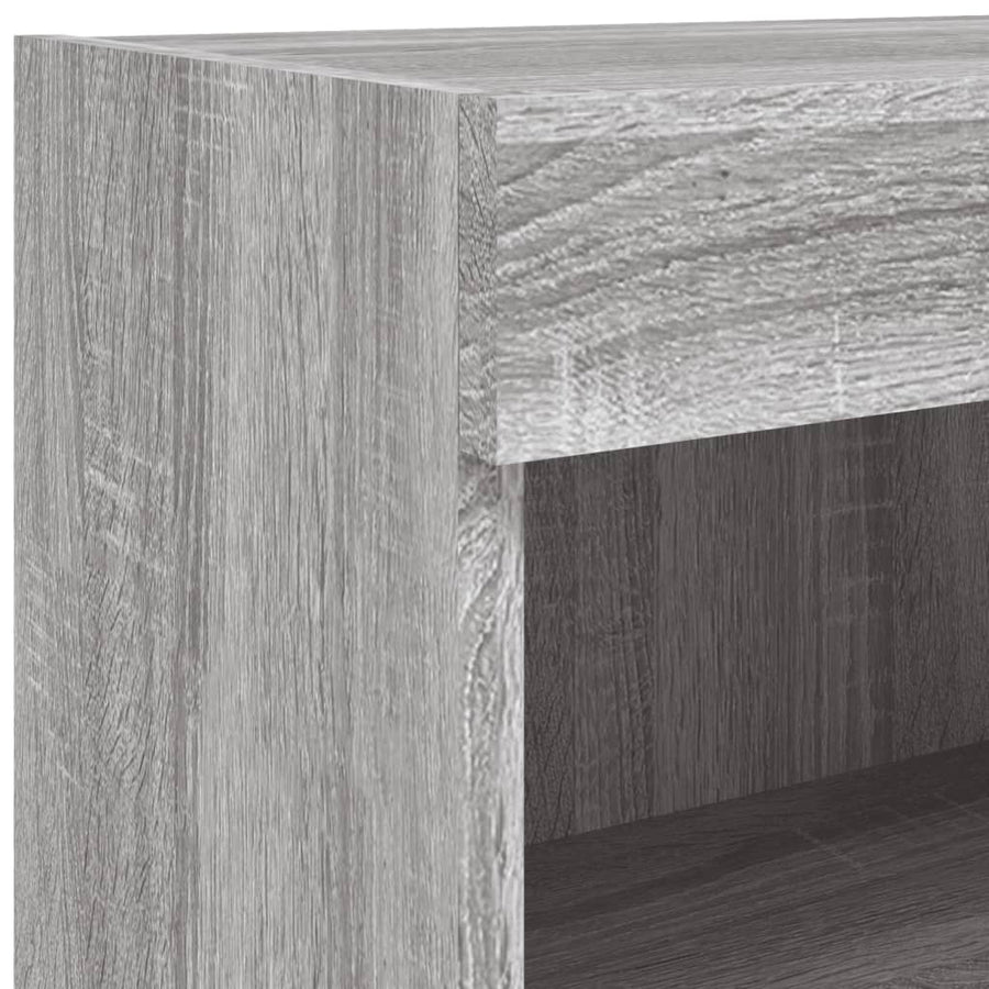 Tv-Wandmeubel Met Led-Verlichting 60X30X40 Cm Grijs Sonoma