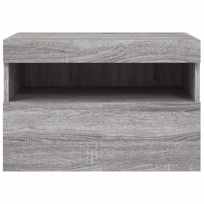Tv-Wandmeubel Met Led-Verlichting 60X30X40 Cm Grijs Sonoma
