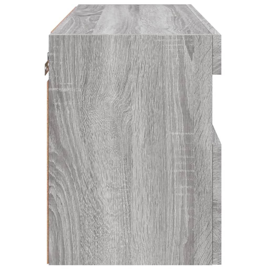 Tv-Wandmeubel Met Led-Verlichting 60X30X40 Cm Grijs Sonoma