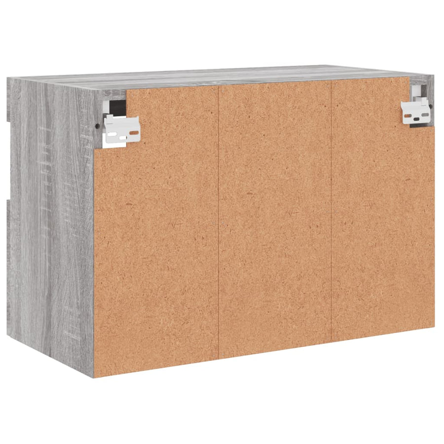Tv-Wandmeubel Met Led-Verlichting 60X30X40 Cm Grijs Sonoma