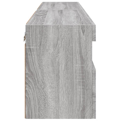 Tv-Wandmeubels Met Led 2 St 60X30X40 Cm Grijs Sonoma Eiken