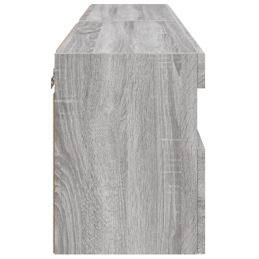 Tv-Wandmeubels Met Led 2 St 60X30X40 Cm Grijs Sonoma Eiken
