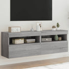 Tv-wandmeubel 60x30x40 cm grijs sonoma eiken met LED