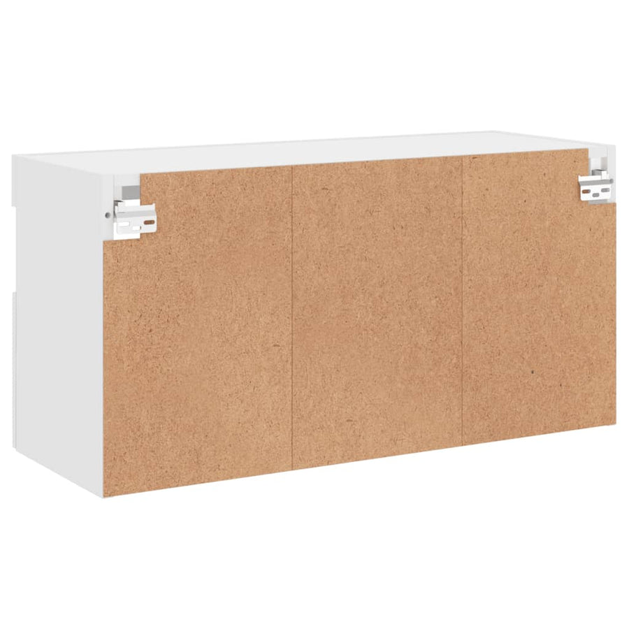 Tv-Wandmeubel Met Led-Verlichting 80X30X40 Cm Wit