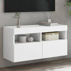 Tv-wandmeubel 80x30x40 cm wit led