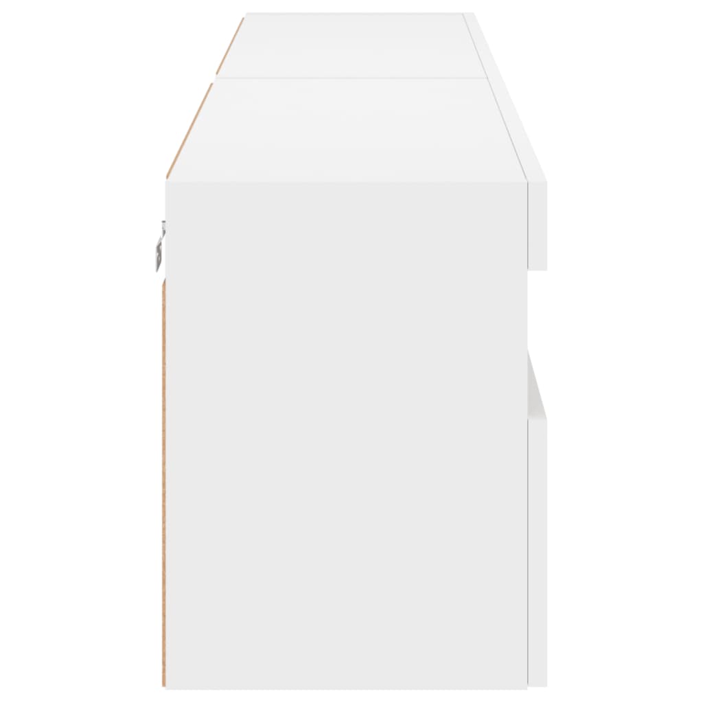 Tv-Wandmeubels Met Led-Verlichting 2 St 80X30X40 Cm Wit