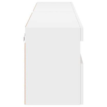 Tv-Wandmeubels Met Led-Verlichting 2 St 80X30X40 Cm Wit