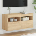 Tv-wandmeubel 80x30x40 cm sonoma eiken led