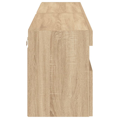 Tv-Wandmeubels Met Led 2 St 80X30X40 Cm Sonoma Eikenkleurig
