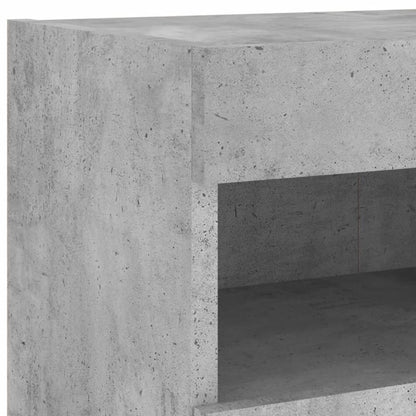 Tv-Wandmeubel Met Led-Verlichting 80X30X40 Cm Betongrijs
