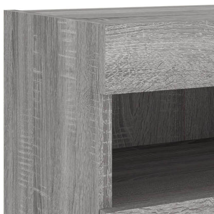 Tv-Wandmeubel Met Led-Verlichting 80X30X40 Cm Grijs Sonoma